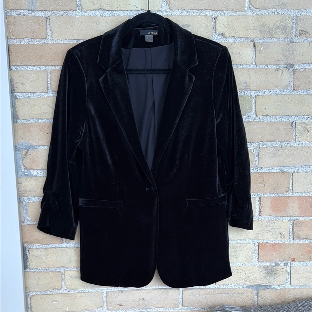 Renuar Black Velvet Women's Blazer